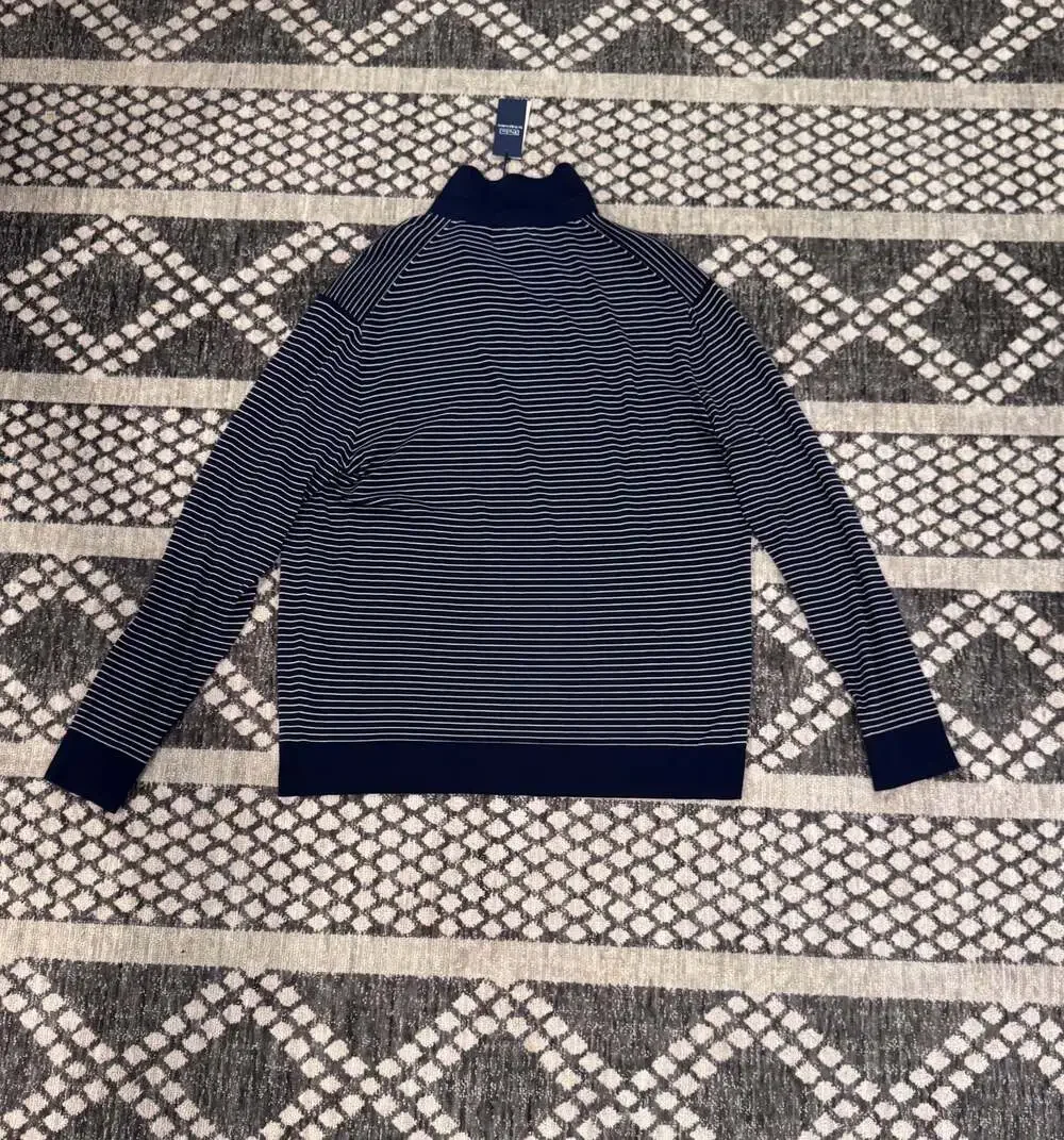 Polo by Ralph Lauren Men's Striped Long Sleeve Knit Polo Sweater